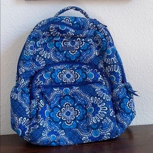 Vera Bradley Campus Backpack in Blue Tapestry